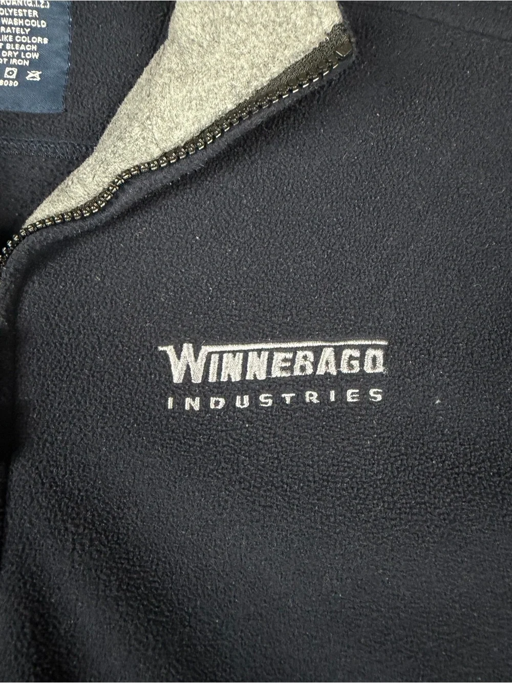 Sz Medium Mens Devon & Jones Winnebago Industries 1/4 Quarter Zip Fleece Sweater